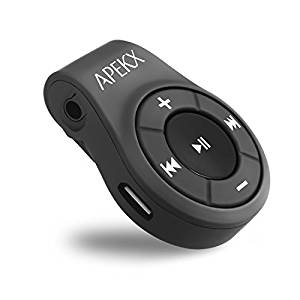 APEKX Clip Bluetooth Audio Adapter for Headphones, Headset